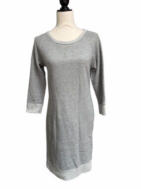 J.Crew Factory Gray Sweatshirt Dress 3/4 Sleeve Size S
